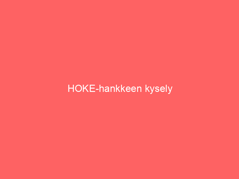 HOKE-hankkeen kysely